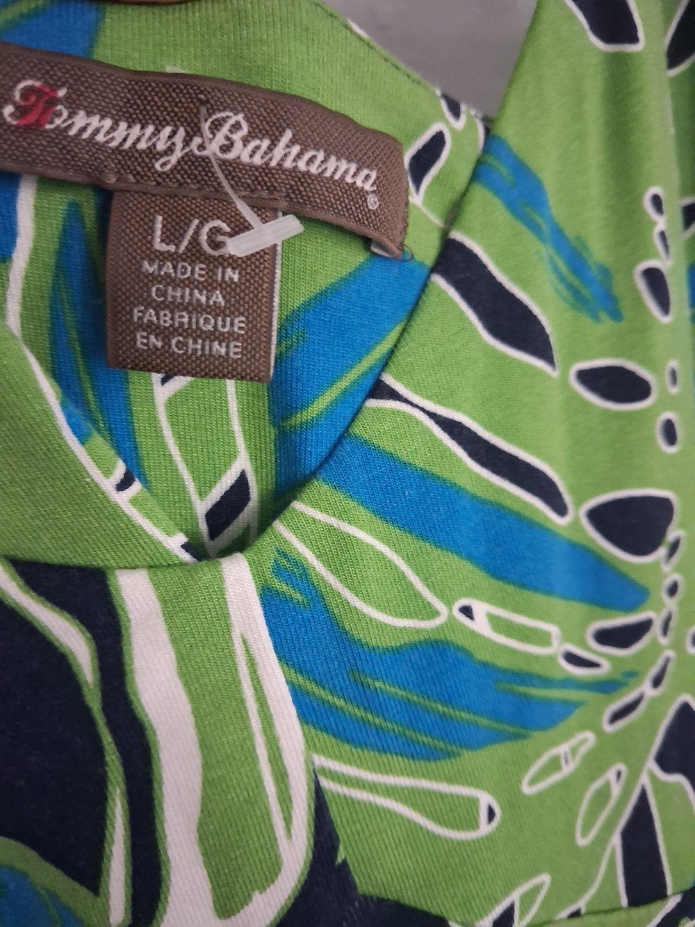 Tommy Bahama Tropical Leaf Print Maxi Spaghetti Strap Dress Vacation L - Picture 4 of 6